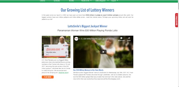 LottoSmile Winners