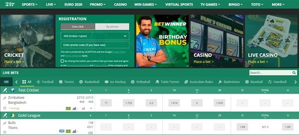 BETWINNER Home Page