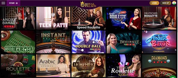 Royal Palace Casino Games Offered