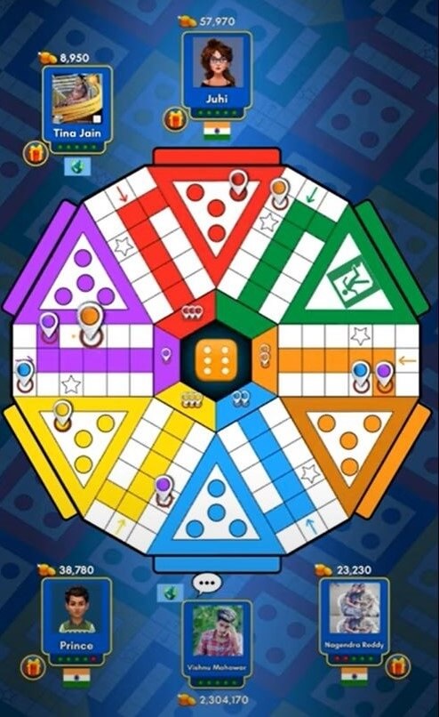 6-player Ludo game online