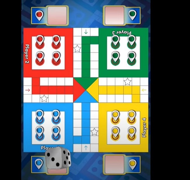 Online Ludo board 4-players game