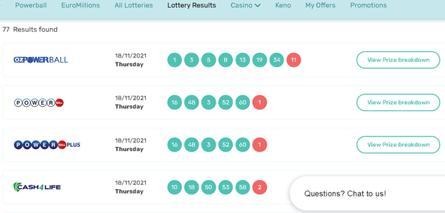 Results on Lotto247