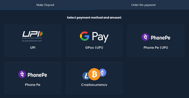 Payment options on 4RABET